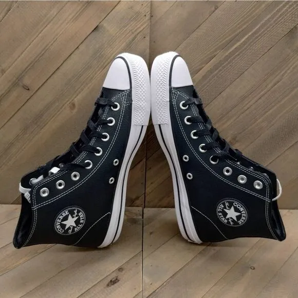 Converse Cons Chuck Taylor All‎ Star Hi Pro Leather Sneakers Mens Size 8.5 Black