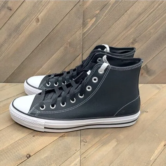 Converse Cons Chuck Taylor All‎ Star Hi Pro Leather Sneakers Mens Size 8.5 Black