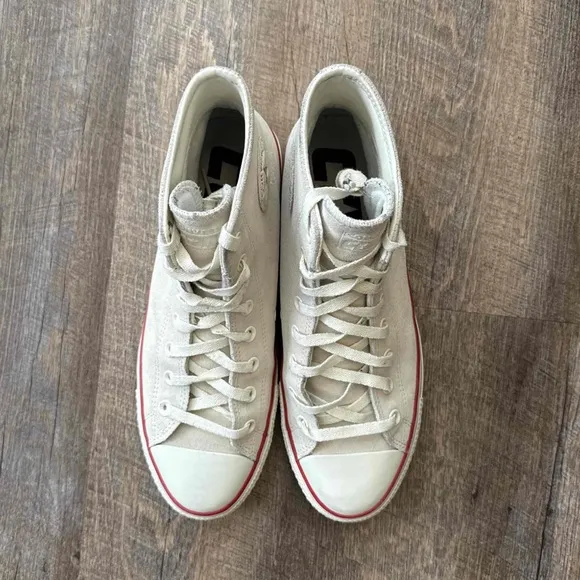 Converse Cons CTAS Pro Hi Suede Egret Gold White
