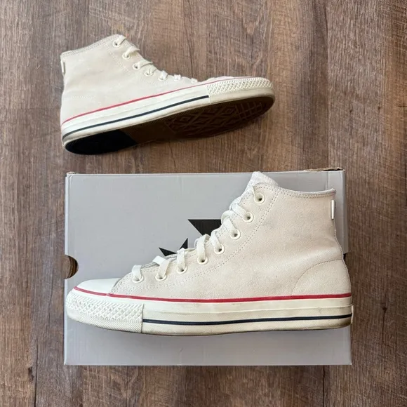 Converse Cons CTAS Pro Hi Suede Egret Gold White