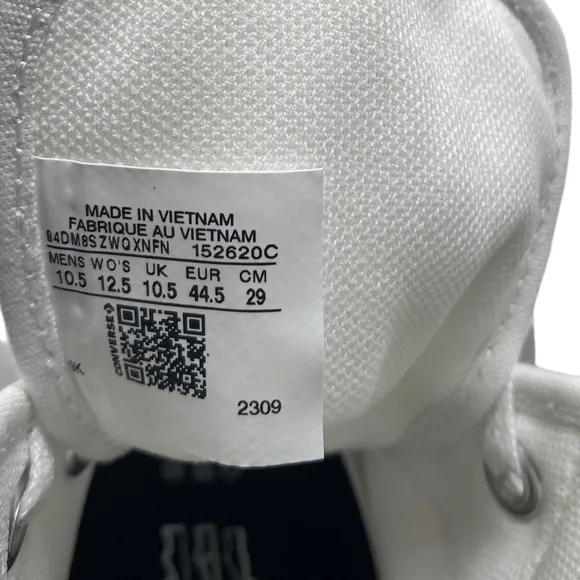 Converse Ctas High Top Shoes Skate Men Sneakers White Canvas Custom 152620C-WWW