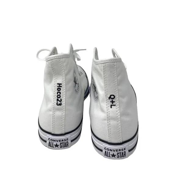 Converse Ctas High Top Shoes Skate Men Sneakers White Canvas Custom 152620C-WWW