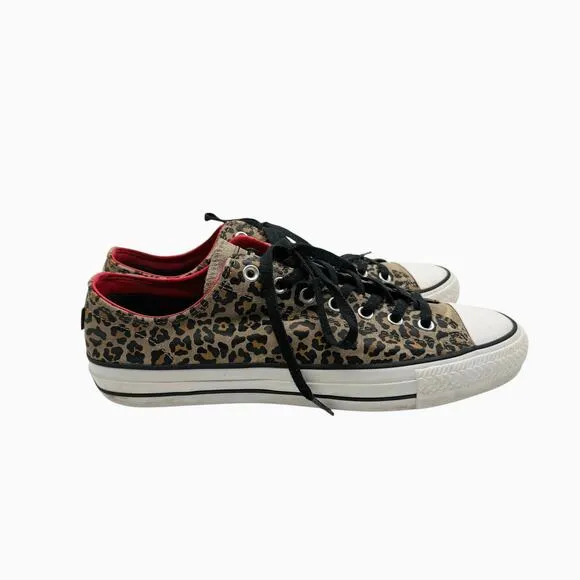 Converse CTAS Pro OX Shoes Khaki / Black / White Leopard Men’s 11 Women’s 13