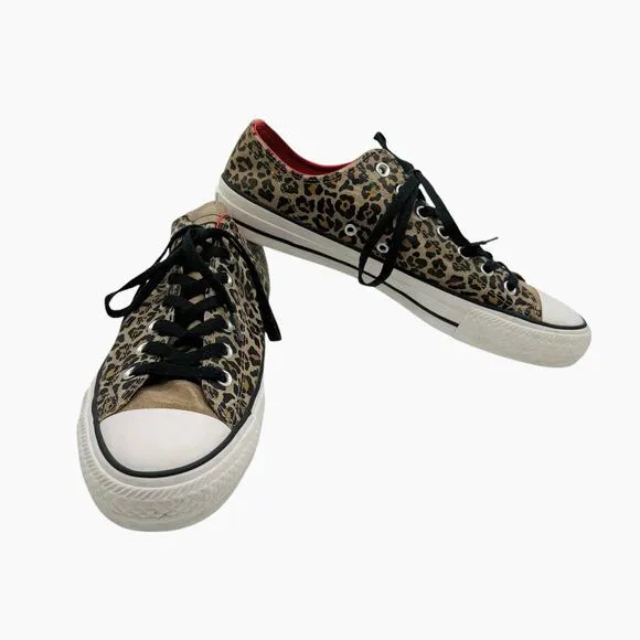 Converse CTAS Pro OX Shoes Khaki / Black / White Leopard Men’s 11 Women’s 13