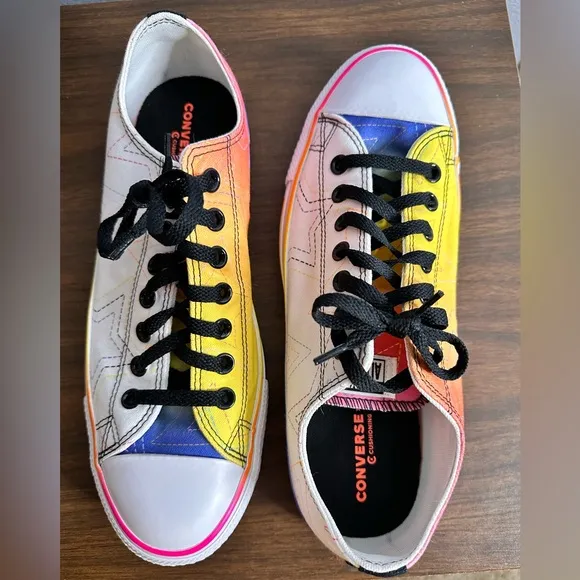 Converse custom made Pride shoes. Men’s size 9 / women’s 11.