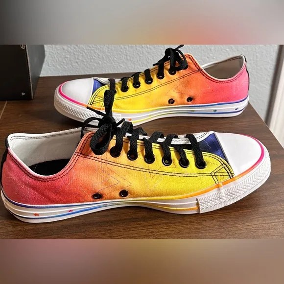 Converse custom made Pride shoes. Men’s size 9 / women’s 11.