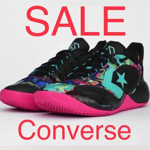 Converse Hi Tops shoes ALL Star shoes black multi color black hot pink new shoes