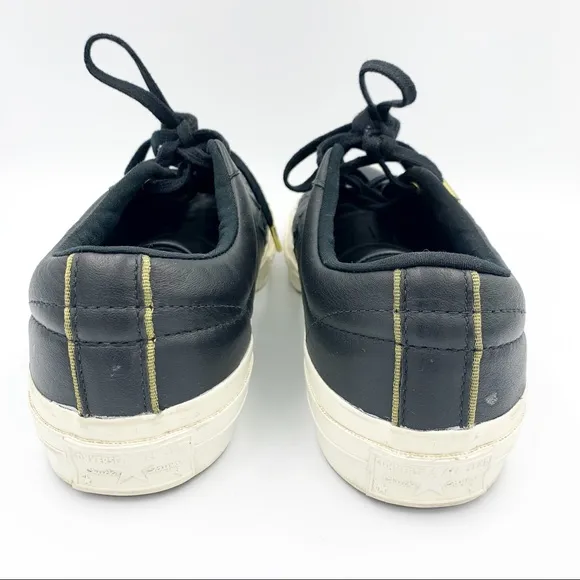 Converse One Star OX Black Leather Sneaker 9&amp;1/2