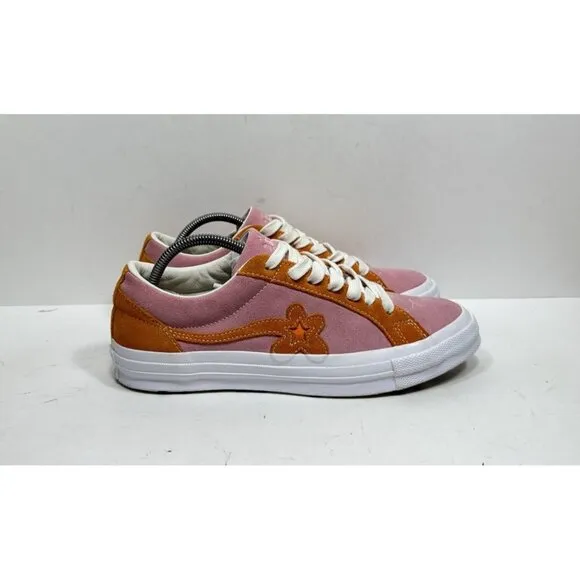 Converse One Star OX Golf Le Fleur x Pink Orange Shoes Mens Sz 8.5 Tyler 162125C