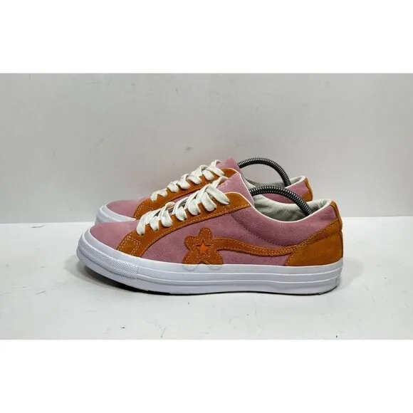 Converse One Star OX Golf Le Fleur x Pink Orange Shoes Mens Sz 8.5 Tyler 162125C