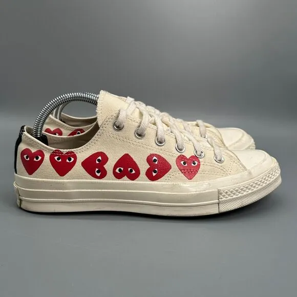 Converse Play Hearts Chuck Taylor 70 Womens 10 Mens 8 Low Lace Shoes Sneakers