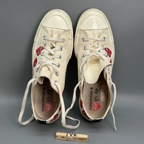 Converse Play Hearts Chuck Taylor 70 Womens 10 Mens 8 Low Lace Shoes Sneakers