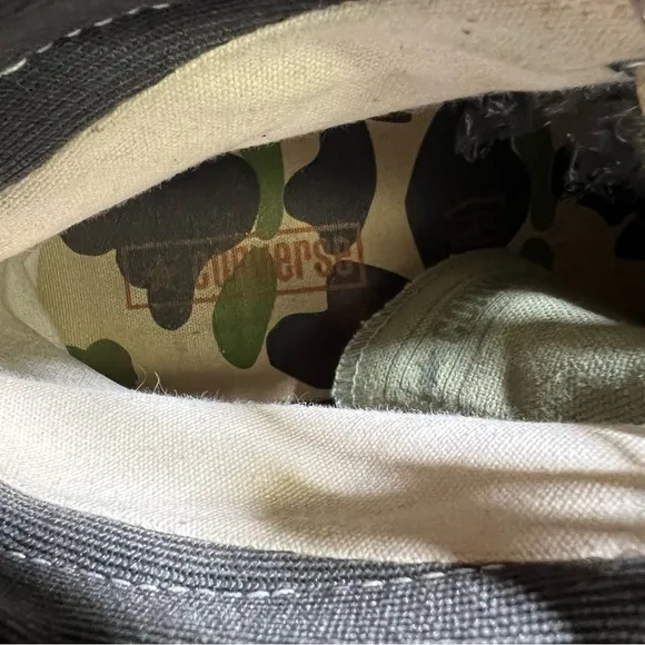 Converse SkidGrip Hi Unisex Shoes Jungle Cloth Safari Green Tan Size 9 or 10.5