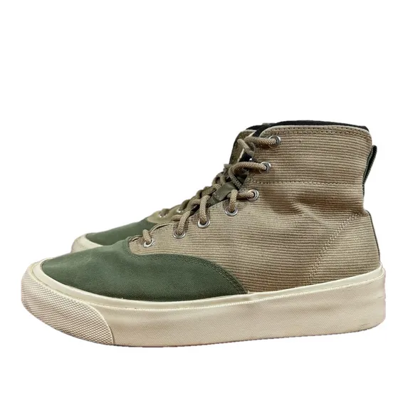 Converse SkidGrip Hi Unisex Shoes Jungle Cloth Safari Green Tan Size 9 or 10.5