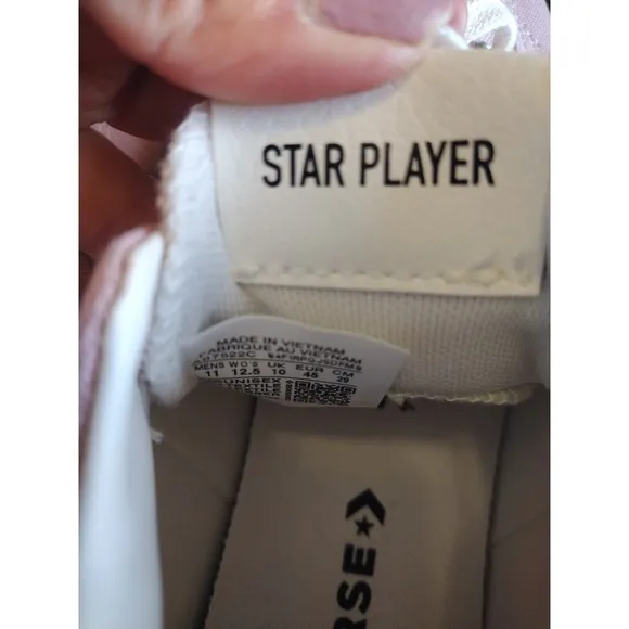 Converse Star Player 76 Mid Shoes Man's 11 Dust Rose Unisex High Top Sneakers