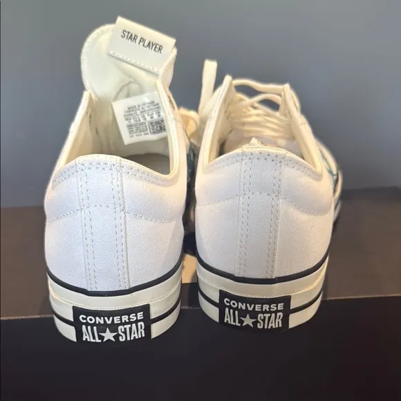 Converse White and Teal Men's Shoes