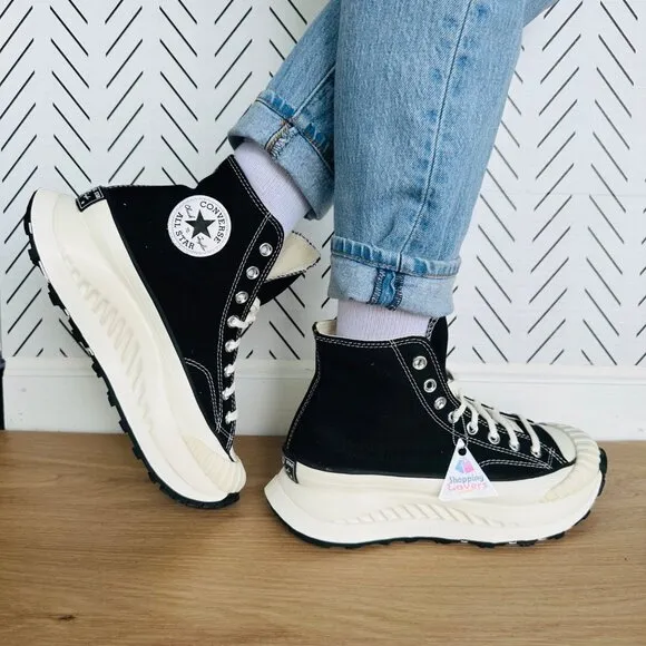 🤩Converse Women Shoes Sz 9 Chuck Taylor All Star Hi Sneakers Black A03277C New