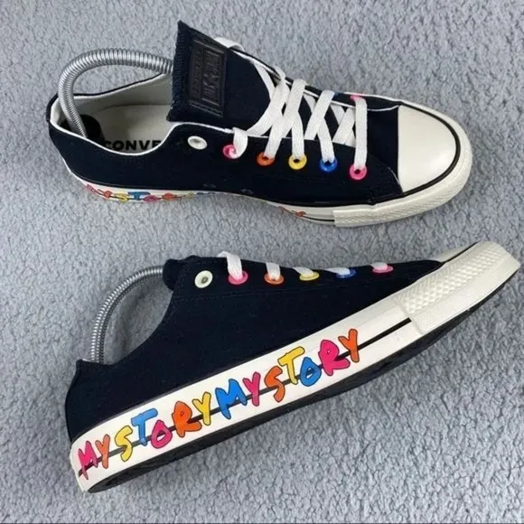 Converse shoes chuck Taylor All Star Ox My Story Sneakers‎ Mens 9.5 Black Unisex