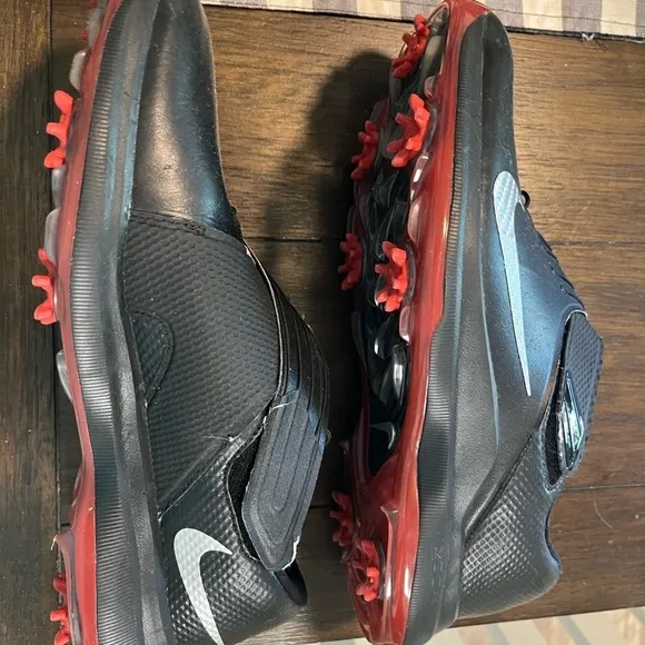 COPY - Nike TW 2017 Tiger Woods Black &amp; Metallic Silver Golf Shoes Size 9 1/2