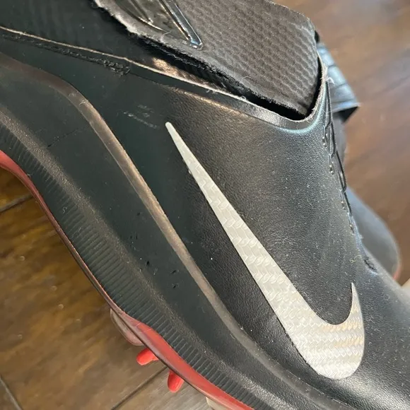COPY - Nike TW 2017 Tiger Woods Black &amp; Metallic Silver Golf Shoes Size 9 1/2