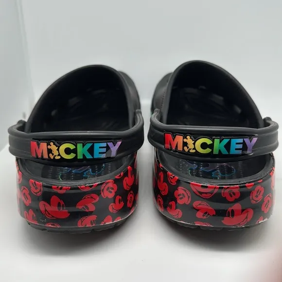 Crocs Classic Disney Rainbow Pride Celebration Mickey Unisex Black Multi Size 11