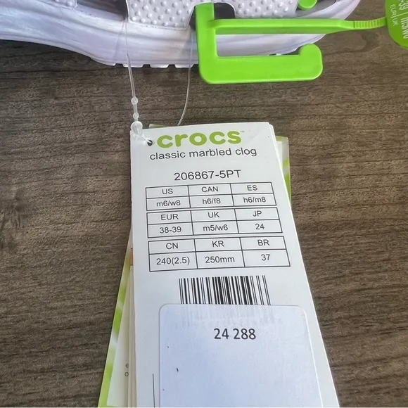 Crocs Classic Purple White Marbled Unisex Clog Size 6 or 8 #B1884