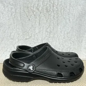 Crocs Heelys Unisex Black Iconic Classic SlipOns Sandal Shoes Wheels SZ M &amp; W 8