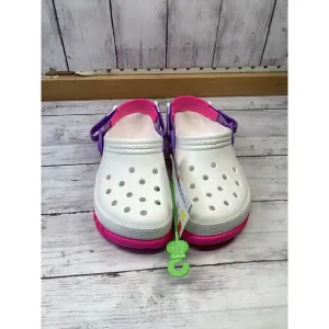 Crocs Unisex Kids' Shoes Clog Size 2 White/Pink