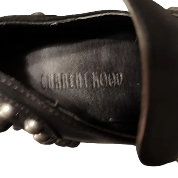 Current Mood Platform Loafers Size 5M Black Studded Vegan Leather
