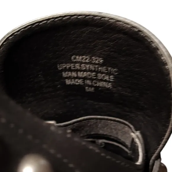 Current Mood Platform Loafers Size 5M Black Studded Vegan Leather