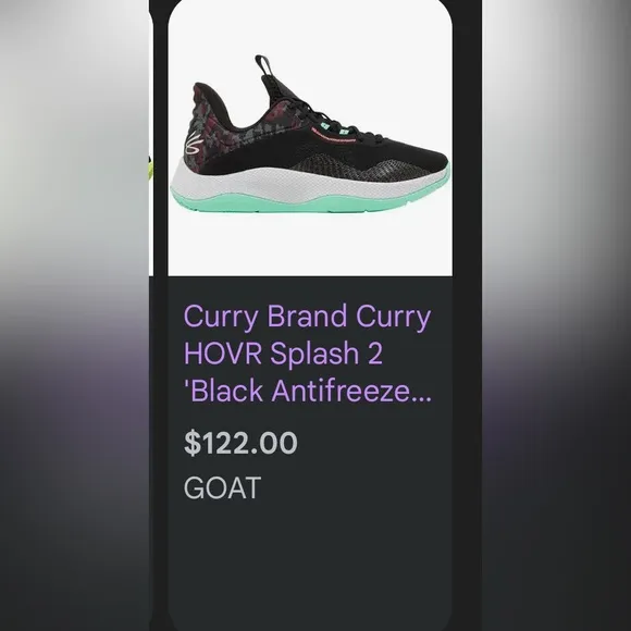 Curry HOVR Splash 2 'Black Antifreeze Camo'. Unisex size 8.5 M/ W10