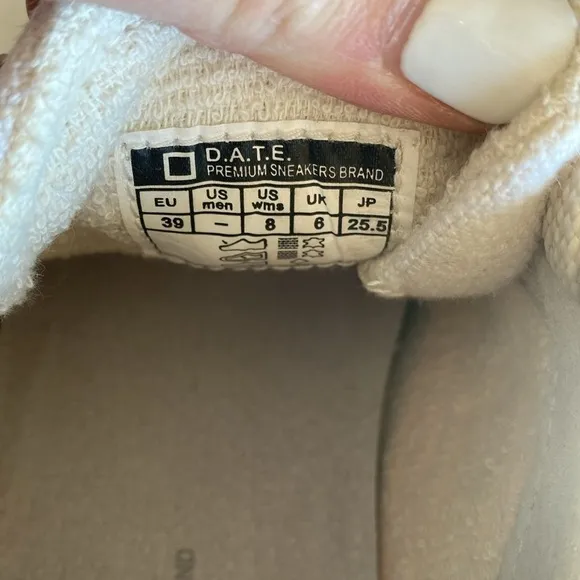 Date sneakers Pom Pom wicker shoes women’s 8 euro 39 white tan