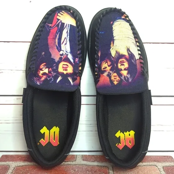 DC Men's Villain 2 Skate Shoes Moccasin AC/DC Shoes Slip Ons Rock and Roll 8.5