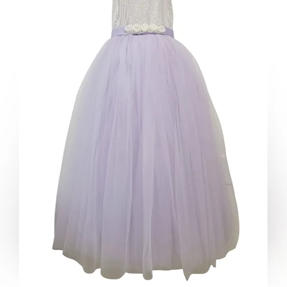 Dollcake A Hint of Lilac Frock Purple Tulle Party Dress Girls Sz 8 NWT *Flaws*