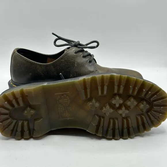 DR. MARTEN 1461 Orleans Oxford Brogue Lace Up Shoes Brown 8M 9L