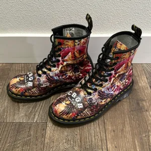 Dr Martens 1460 Multi CBGB x OMFUG Lace Up Boots Women’s 7 Shoes