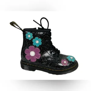 Dr Martens 1460 T Lace Up Side Zip Combat Toddler Unisex Boot Size US 9 EU 26