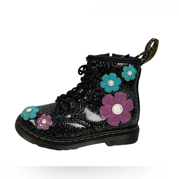 Dr Martens 1460 T Lace Up Side Zip Combat Toddler Unisex Boot Size US 9 EU 26