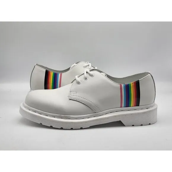 Dr. Martens 1461 For Pride Smooth Leather Oxford White Men Shoes Size 6