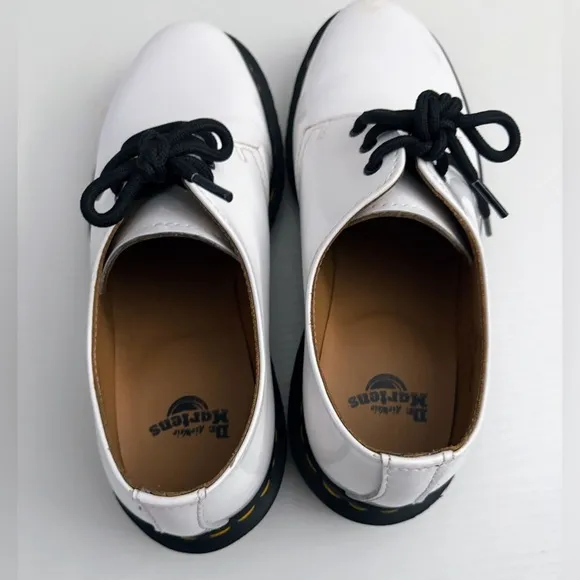Dr. Martens 1461 Patent White Leather Lamper Oxfords Shoes 26754 Women 7 Mens 6