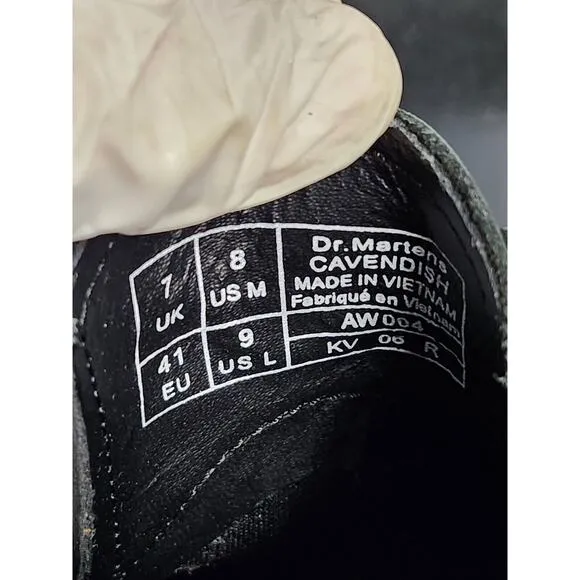 Dr. Martens 1461 Virginia Leather Oxford Shoes Unisex M8 Women’s Size 9 Black