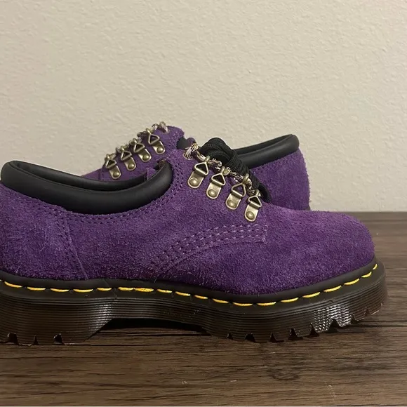 Dr. Martens 8053 BEN SUEDE SHOES RICH PURPLE DISTRESSED 5 EYE WOMENS SIZE 5 NEW