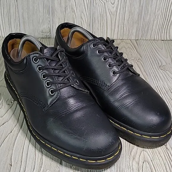 Dr. Martens 8053 Leather Lace Up Oxford Black Shoes Mens 10 Womens 11