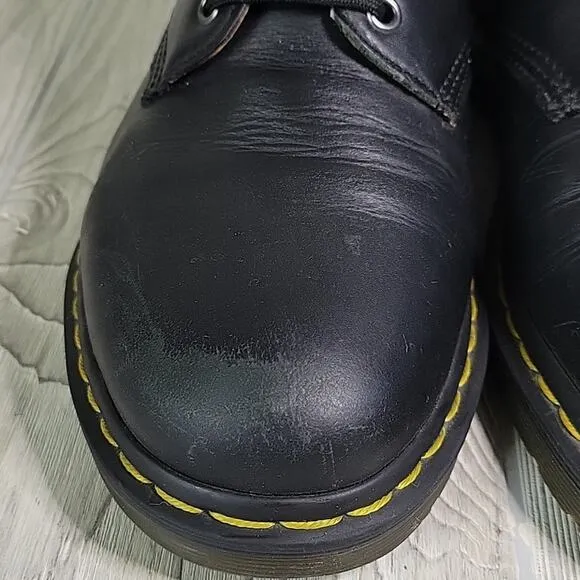 Dr. Martens 8053 Leather Lace Up Oxford Black Shoes Mens 10 Womens 11