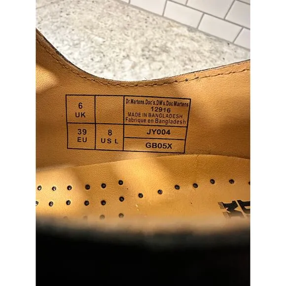 Dr. Martens Black Leather 8065 Double Buckle Mary Jane Womens Shoes Size US 8