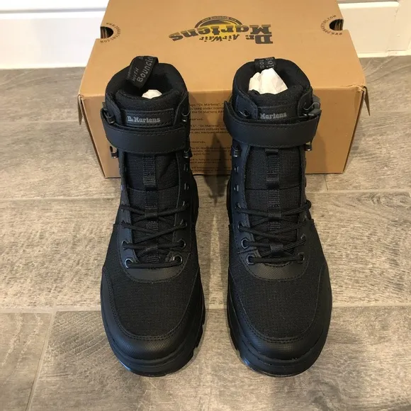 Dr Martens Combs Tech 8 Tie Utility Boots Black Shoes Men’s and Women’s Sizes