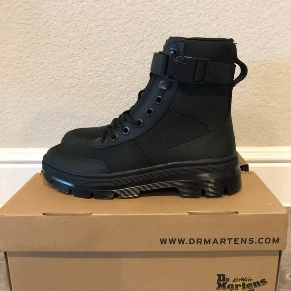 Dr Martens Combs Tech 8 Tie Utility Boots Black Shoes Men’s and Women’s Sizes