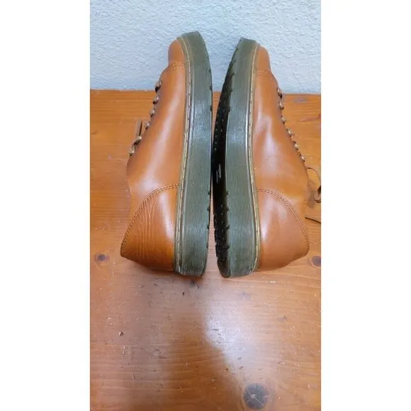 DR. MARTENS DANTE 6 EYE RAW BROWN OXFORD LEATHER UNISEX CHUNKY SHOES SIZE M10 W