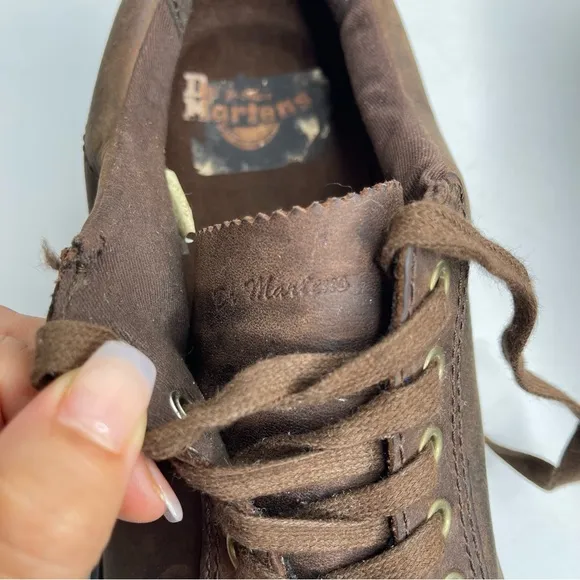 Dr Martens Dewayne Brown Nubuck Leather Lace Up Oxford Shoes Sz 11 Vintage