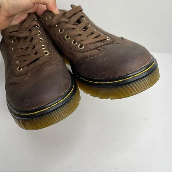 Dr Martens Dewayne Brown Nubuck Leather Lace Up Oxford Shoes Sz 11 Vintage